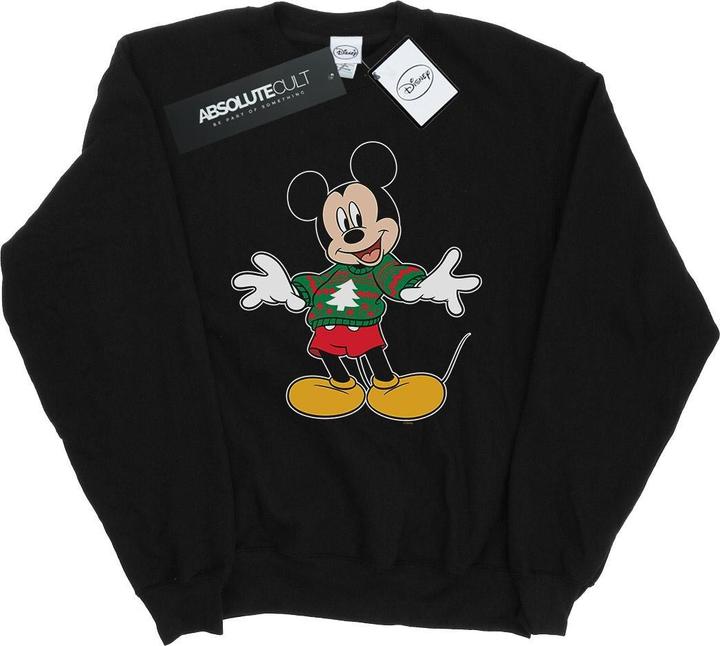 Disney Mickey Mouse Christmas Jumper Stroke Sweatshirt (XL)