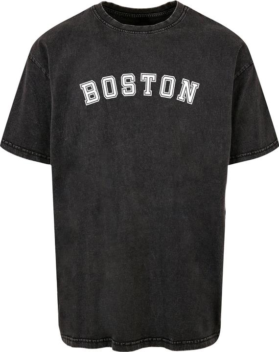 Merchcode Boston X Acid Washed Heavy Oversize Tee - 111571 (L)