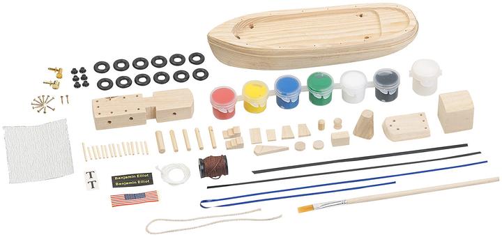 Produktbild Playtastic 70-teiliger Schiff-Bausatz Schlepper aus Holz