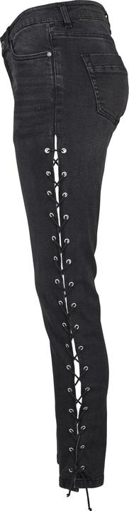 Actual product image Urban Classics Ladies Denim Lace Up Skinny Pants (29)