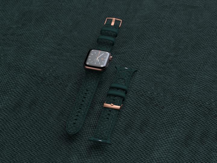 Actual product image Njord Jord Watch Strap For (40 mm, 41 mm, Vegan salmon leather, Silicone, Vegan Leather)
