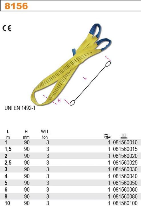 Immagine prodotto BETA 8156 1.5-T3-ESLINGAS ELEVACIÓN AMARILLO