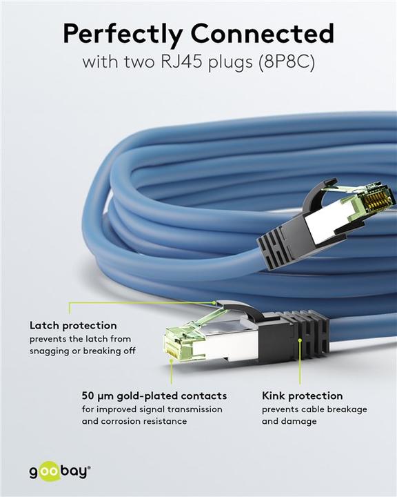 Actual product image Goobay Network cable (S/FTP, CAT8.1, 1 m)