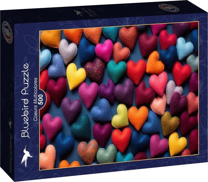 Actual product image Bluebird Puzzle 500 pieces Coeurs Multicolores (500 pieces)