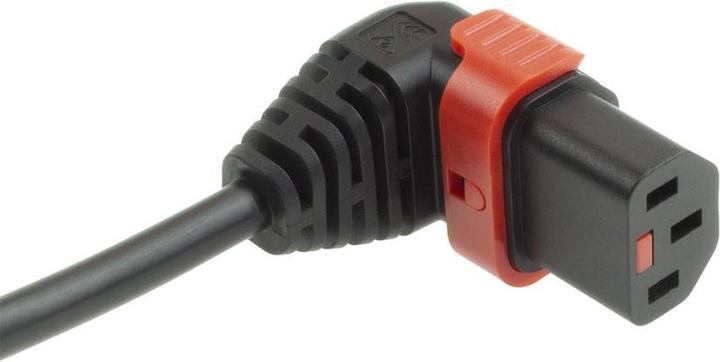 Immagine prodotto Iec Lock Cavo di alimentazione 230V CEE 7/7 maschio (angolato) a C13 (angolato verso il basso) bloccabile (1 m)