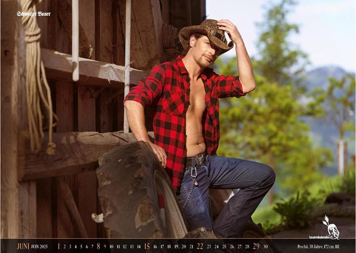 Actual product image Swiss Farmers' Calendar Boys 2025 (56 x 40 cm, German, French, Italian, English)
