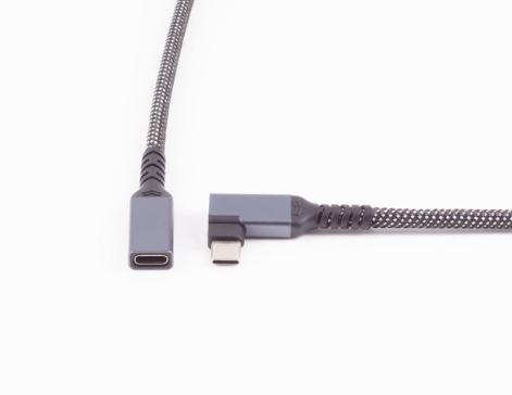 Produktbild Shiverpeaks BASIC-S--USB-C Verlängerungskabel, 3.2, 90°, PD, Textil, 0,5m (BS14-74013) (0.50 m, USB 3.2 Gen 2)