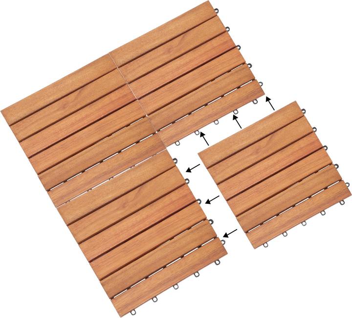 Produktbild Casaria Holzfliesen (1 x, 30 x 30 cm)
