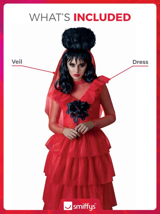 Actual product image Smiffys Beetlejuice Lydia Braut Kostüm (M)