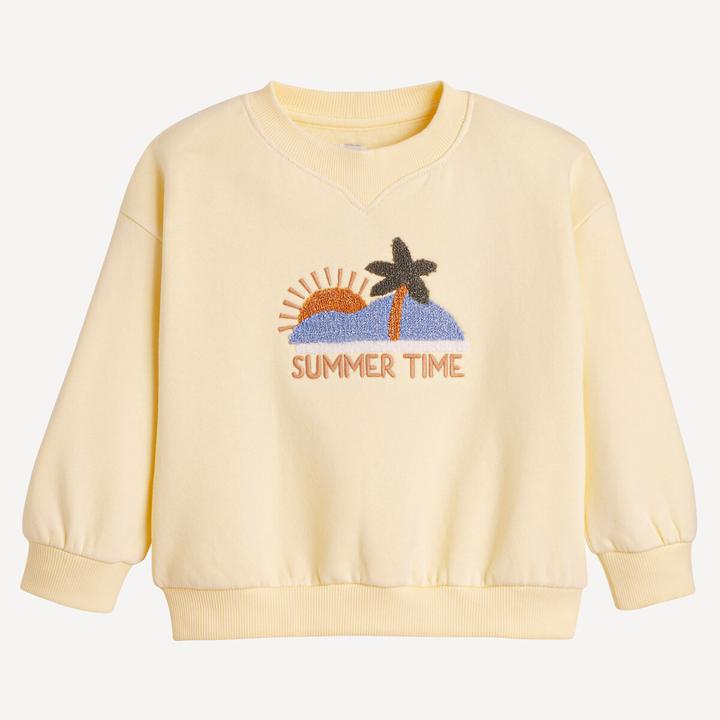 La Redoute Collections Sweatshirt mit Stickerei und Rundhalsausschnitt