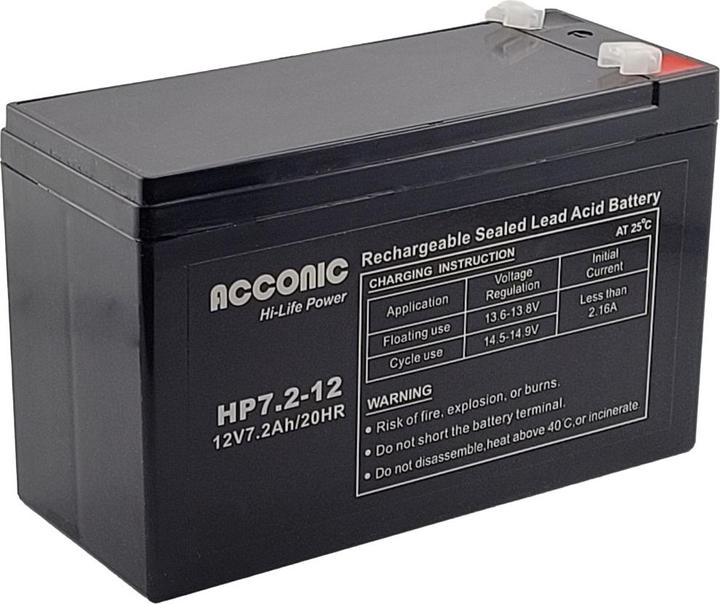 Produktbild Acconic HP7.2-12 Hi-Life Power AGM 12V 7.2Ah USV-Batterie (12 V, 7.20 Ah)