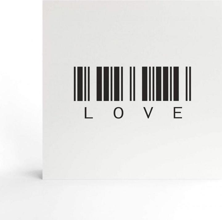 Actual product image Trenddeko to put down - Barcode Love (15 x 15 cm)