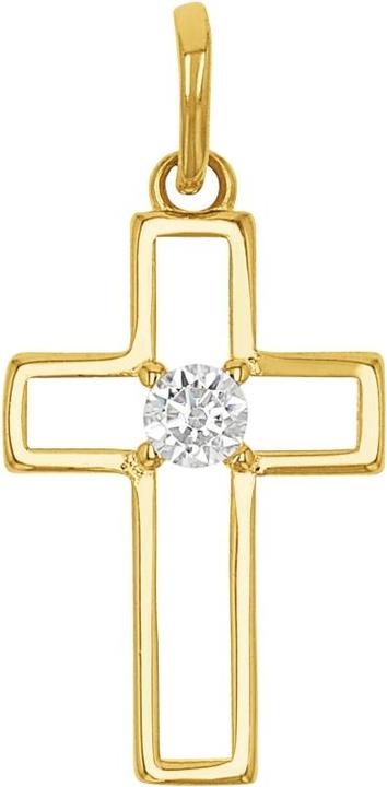 Image du produit Amor Pendentif pour femme, or 375, zirconium synth. | croix (Or 375, 9 ct)