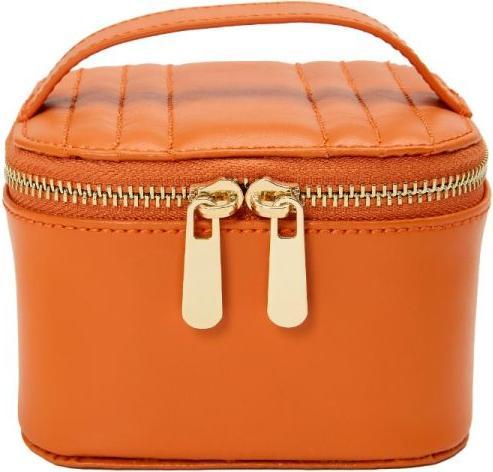 Produktbild Echtleder Schmuckbox Zip Jewellery Cube Maria Tangerine