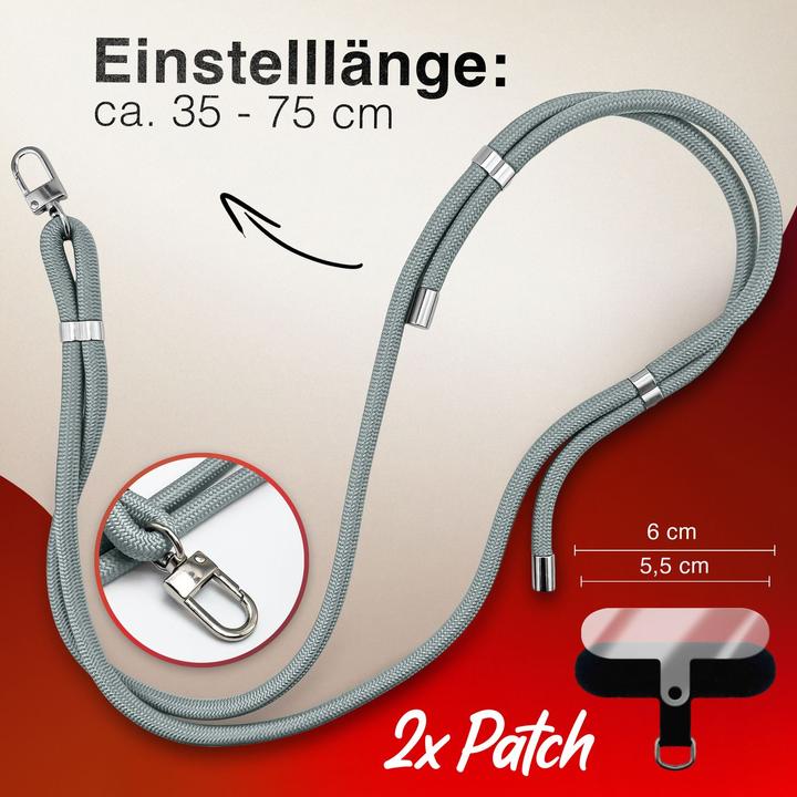 Image du produit Nalia HoldMe Lanyard Handykette – Universal Trageband für Smartphones - Verstellbar, Soft & Elastisch
