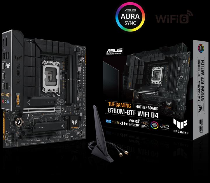 Image du produit ASUS TUF Gaming B760M-BTF D4 (LGA 1700, Intel B760, mATX)
