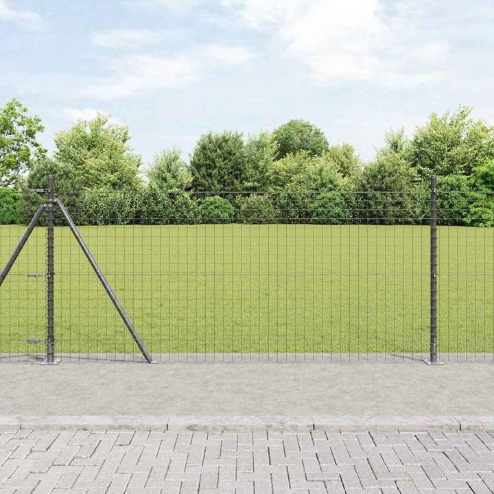 Immagine prodotto VidaXL Set di 26 paletti di recinzione in cemento grigio, metallo 3,2 x 3,2 x 110 cm