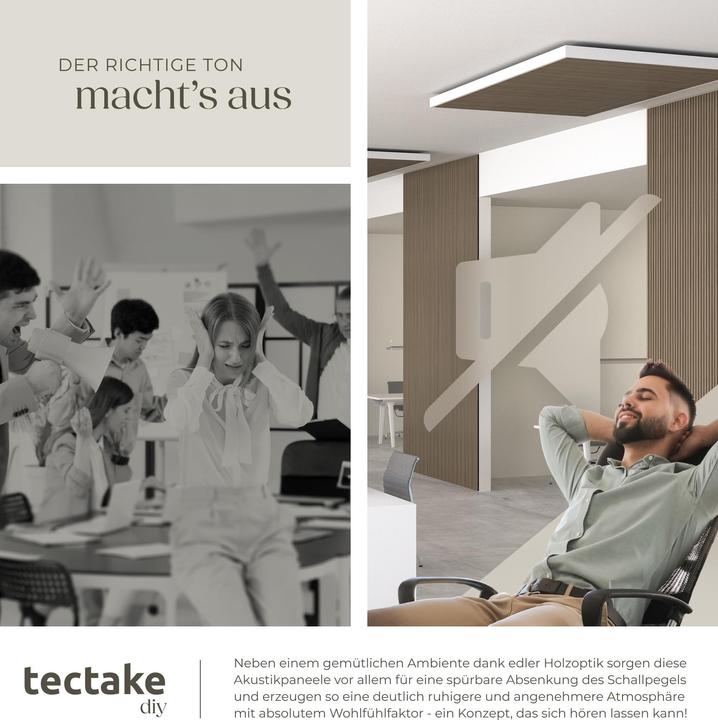 Actual product image tectake Acoustic Panel Set Sonic Wall - sound-absorbing felt, size adjustable (4 pcs.)