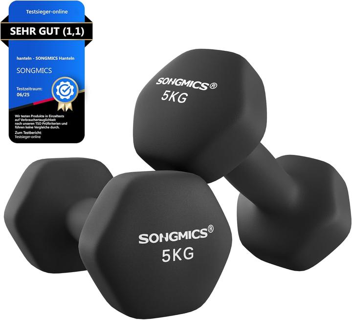 Actual product image Songmics Hexagon-Kurzhanteln (2x 5 kg) (2 x 5 kg)