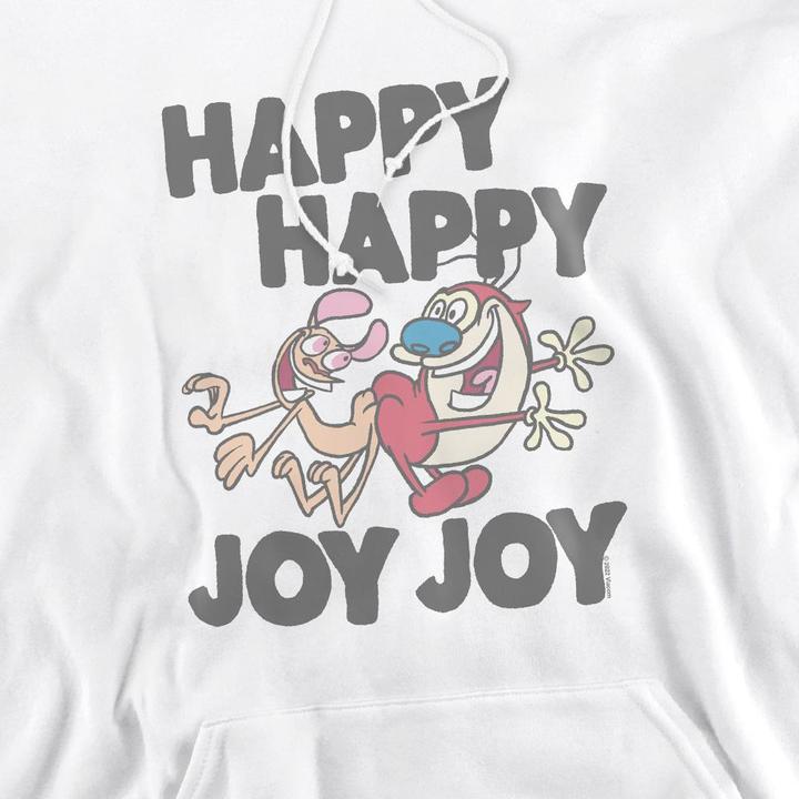 Immagine prodotto Ren & Stimpy Happy Happy Joy Joy Felpa con Cappuccio Uomo (M)