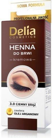 Produktbild Delia Cosmetics Delia - Henna for eyebrows cream 3.0 Dark Brown 15ml (Körpercreme, 15 ml)