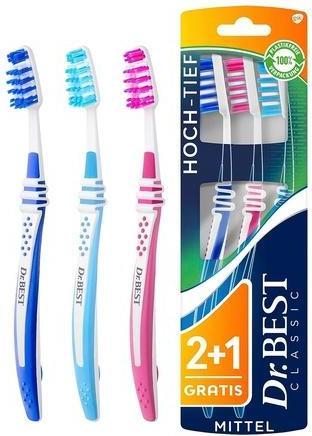 Dr.Best Dr. Best, eine Reihe von Zahnbürsten, weich, mittel und hart, 3 Teile (Soft, 3 x)