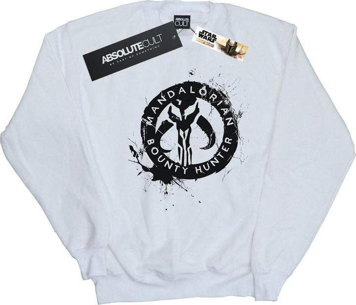Star Wars The Mandalorian Bounty Hunter Splatter Skull Sweatshirt Jungen