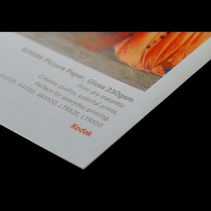 Actual product image Kodak Picture Paper 230g 11.8 mil Glossy 4/6x100 (9891267) (230 g/m², 21 x 29.7 cm, 1 x)