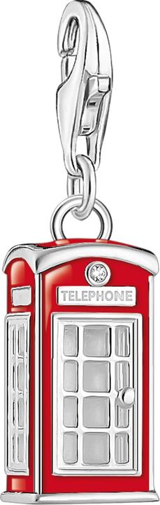 Immagine prodotto Thomas Sabo Ciondolo Charm rosso London telephone box argento (Argento 925, Smalto)