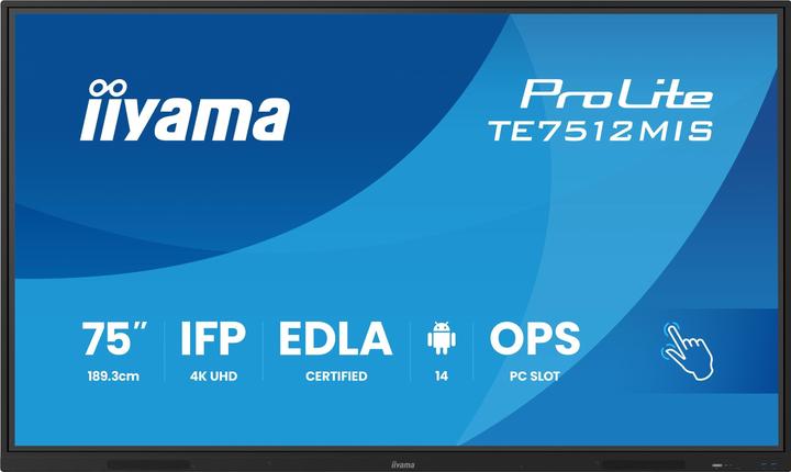 iiyama 75" iiWare13E, Android 14, EDLA/non-EDL (4096 x 2160 pixels, 75")