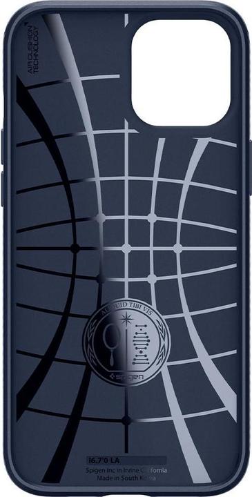 Produktbild Spigen ACS02250 Handy-Schutzhülle 15,5 cm (6.1" ) Cover Navy (Apple iPhone 12 Pro, Apple iPhone 12)