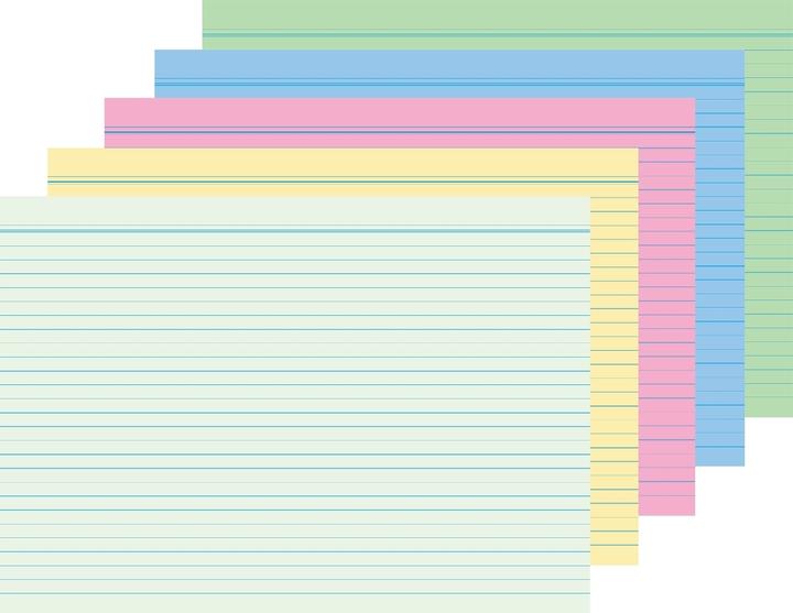 Actual product image Rnk Index cards lined A6 (A6, 205 g/m², 100 x)
