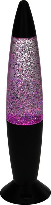 Glitzer-LED-Lampe mit Farbwechsel, 34 cm