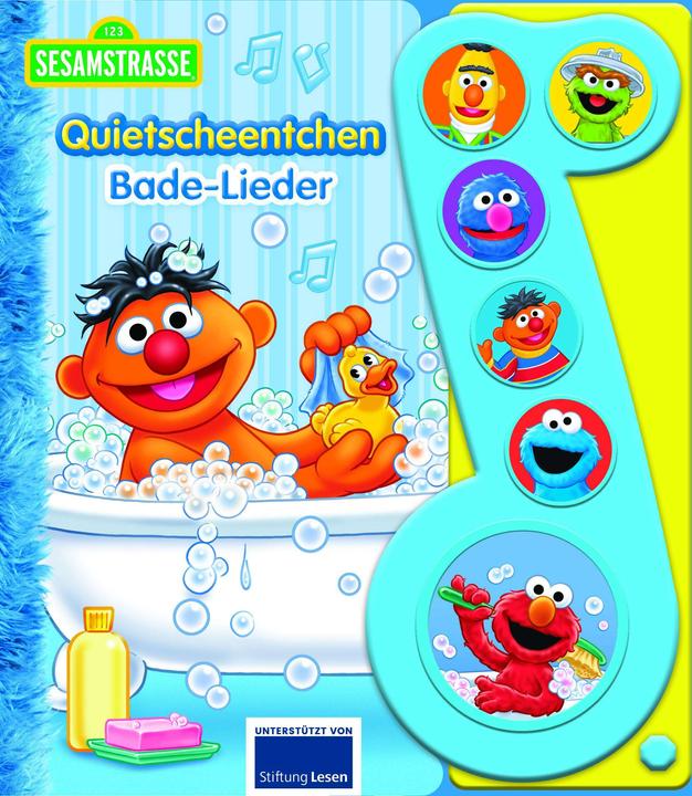 Produktbild Phoenix Sesamstrasse - Quietscheentchen Bade-Lieder - Liederbuch mit Sound - Pappbilderbuch mit 6 Melodien