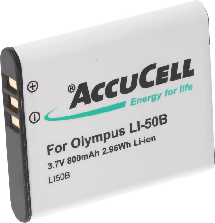 Image du produit AccuCell Batterie compatible avec Olympus LI-50B Type de batterie D-Li92, DB-100, VW-VBX090, Sony NP-150 (Batterie de l'appareil photo)