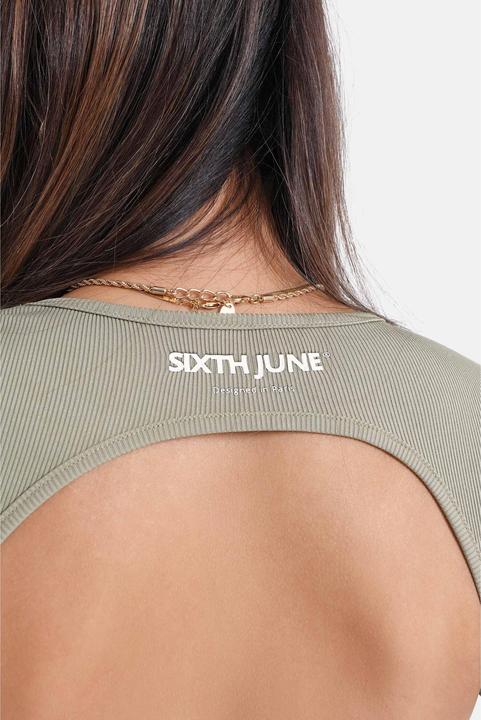 Actual product image Sixth June Long sleeve open back women's crop top (M)