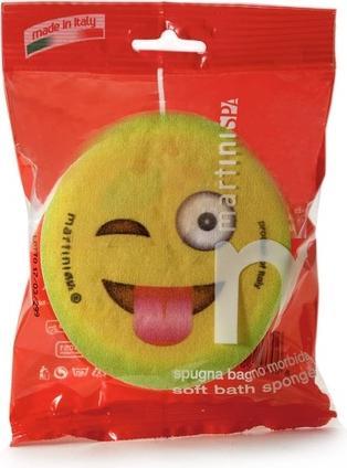 Martini Spa Fruit Emoticons Body Sponge with Massage Color 11.5x3.5cm 75g