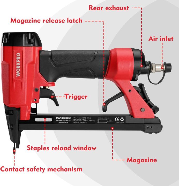 Produktbild Workpro Drucklufttacker ‎21GA/8016