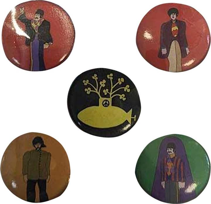 The Beatles Abzeichen Yellow Submarine 5erPack