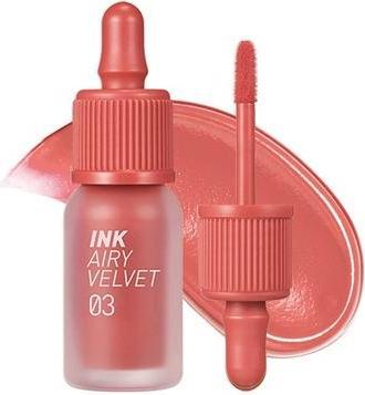 Actual product image Triton Peripera Ink Airy Velvet Lip Tint Liquid Lip 0.14 fl oz 003 Cartoon Coral (003 Cartoon Coral)