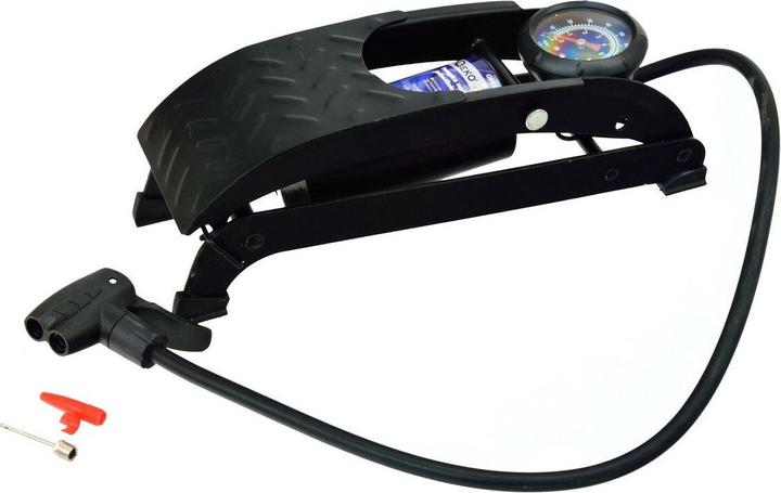 GEKO Foot pump with pressure gauge Single piston