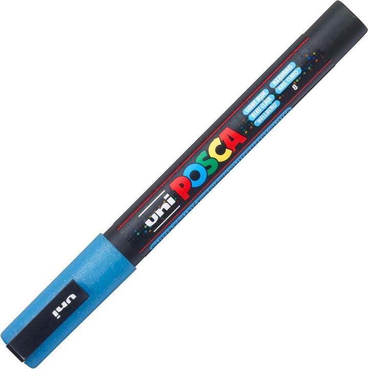 Produktbild Posca Fine Marker PC-3M (Glitter Hellblau, 1.30 mm, 1 x)