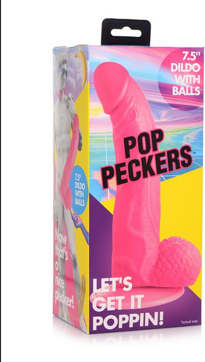 Image du produit Pop Peckers Poppin Dildo 19 cm - Pink