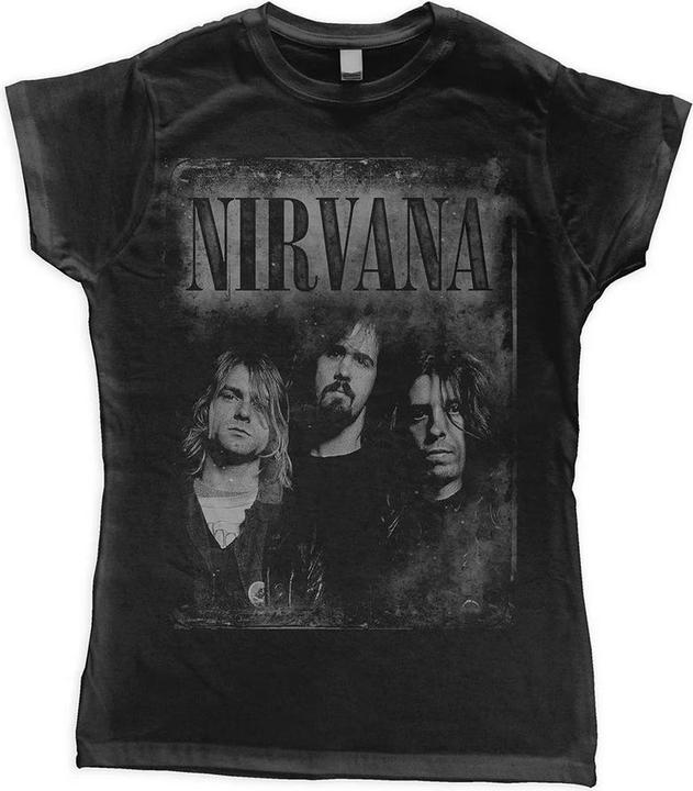 Nirvana Womens/Ladies Faded Faces Cotton T-Shirt
