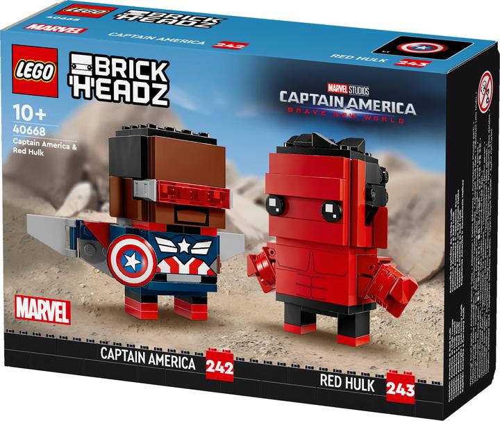 Produktbild LEGO BrickHeadz Super Heroes Captain America & Red Hulk (40668, LEGO Brickheadz)