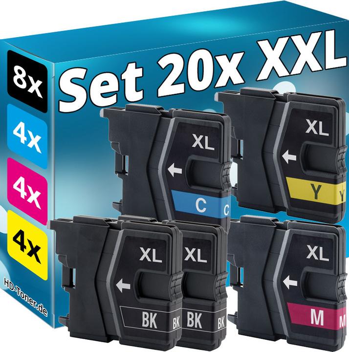 Image du produit Druckfuxx 20 TINTE PATRONE kompatibel BROTHER MFC 490cw 5490cn 5890cn 5895cw 649