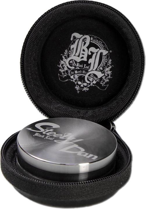 Actual product image Black Leaf Stainless Steel Grinder Steely Dan 2 2part 35mm