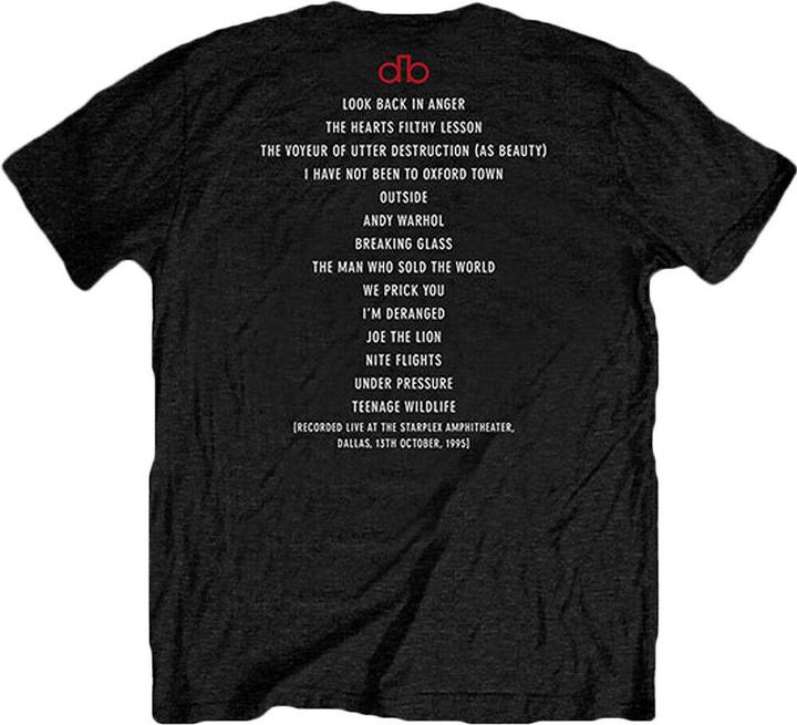 Immagine prodotto David Bowie Maglietta unisex da adulto Dallas '95 Back Print in cotone (L)