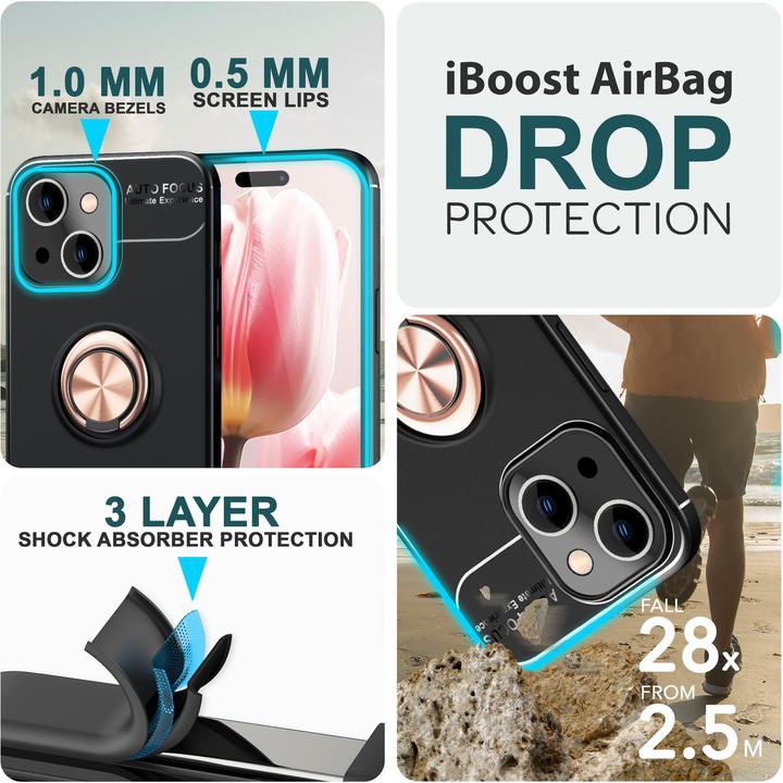 Actual product image Nalia Matte Ring Silicone Sleeve (Apple iPhone 15 Plus)