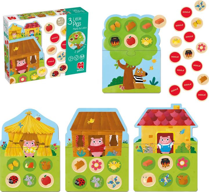 Produktbild Jumbo 3 Little Pigs Memo&Loto (Deutsch)